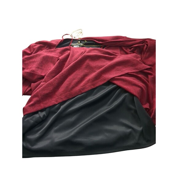 Jessica Howard Ribbed Sweater Dress Burgandy Womens 20W. $99 Tag - Picture 7 of 9